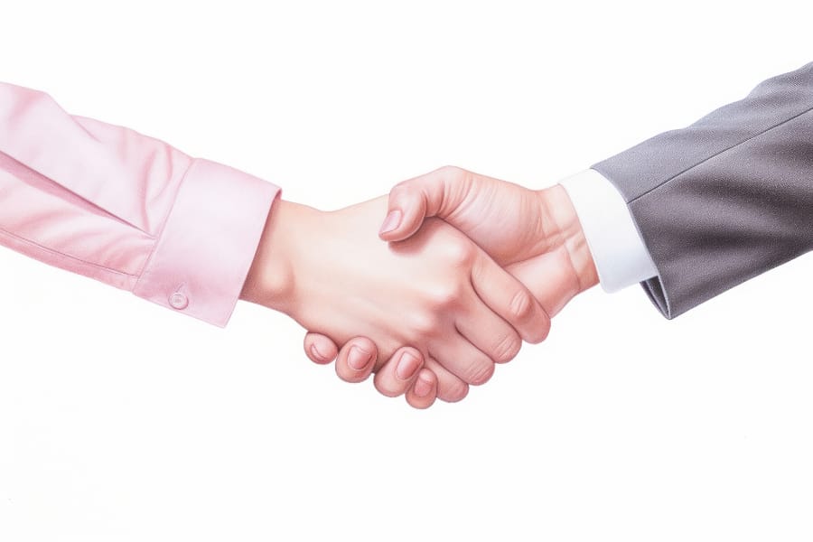 Terms and Conditions (a handshake between two parties expressing agreement)